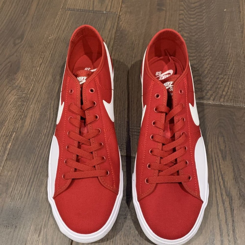 Nike SB Blazer Court Skate Shoes Men's Size 11 Gym Red/ White CV1658-600 - Picture 4 of 7
